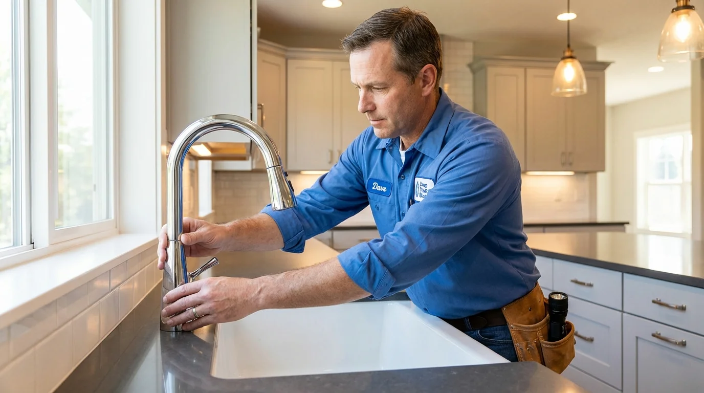 Kitchen faucet installation by Johns Plumbing LLC in Fowler